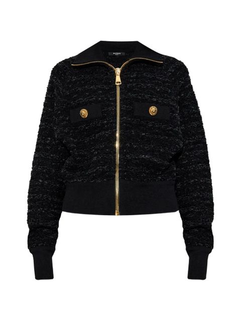 Balmain tweed bomber jacket - Black - zdjęcie produktu nr 1