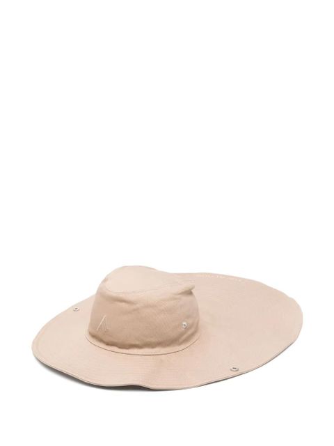 The Attico logo-embroidered sun hat - Neutrals - zdjęcie produktu nr 1