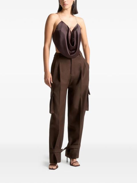 Manière De Voir cowl-neck chain top - Brown - zdjęcie produktu nr 2