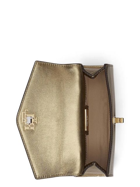 Lauren Ralph Lauren torebka skórzana kolor złoty 431P02413