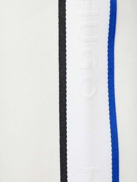 HUGO Blue bluza damska kolor beżowy z kapturem z aplikacją 50512858