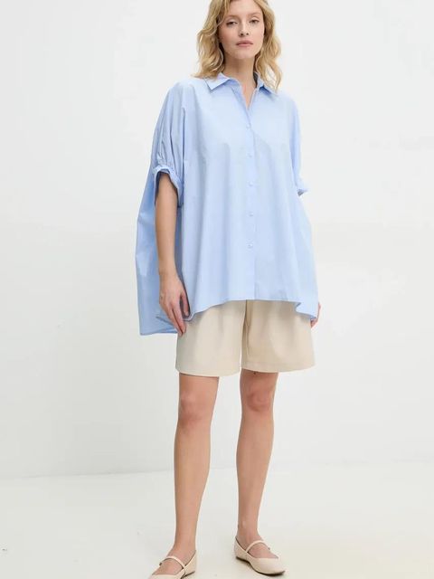 Answear.LAB szorty damskie kolor beżowy gładkie high waist