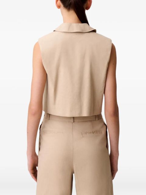 Claudie Pierlot button collar gilet - Neutrals
