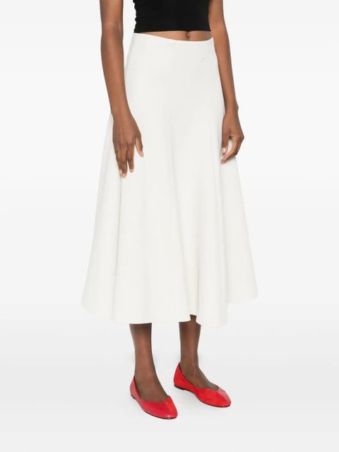 Jacquemus flared midi skirt - White