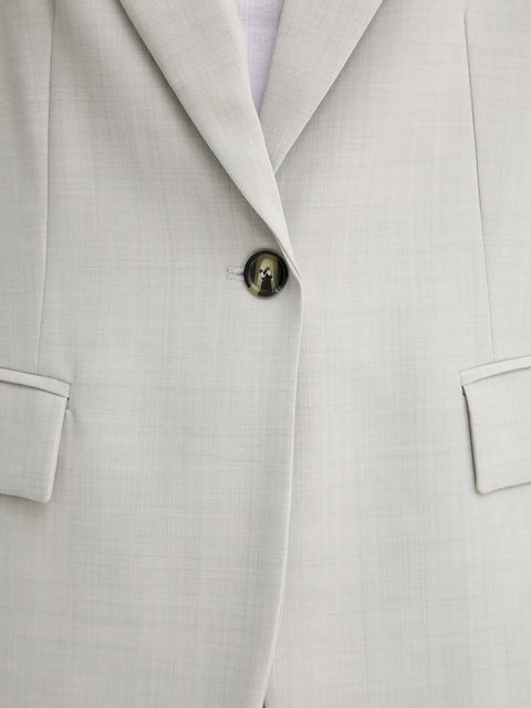 Day Birger et Mikkelsen marynarka wełniana Armand kolor szary jednorzędowa gładka DAY65243648