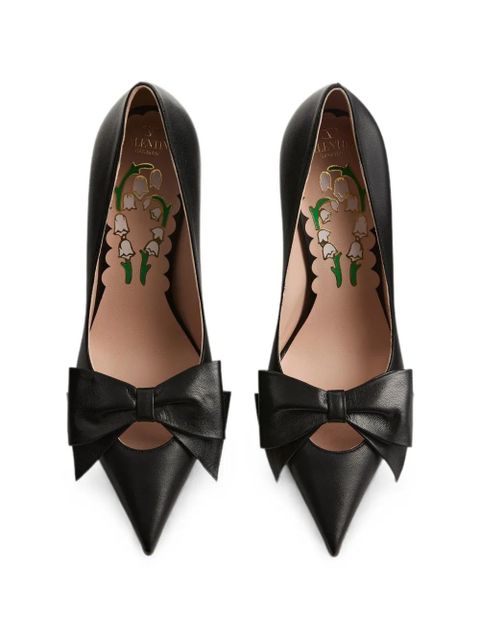 Valentino Garavani BOWOW pumps in kidskin 100mm - Black - zdjęcie produktu nr 2