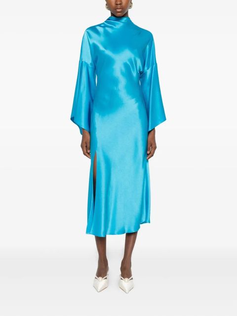 PINKO flared-sleeve slit dress - Blue - zdjęcie produktu nr 2