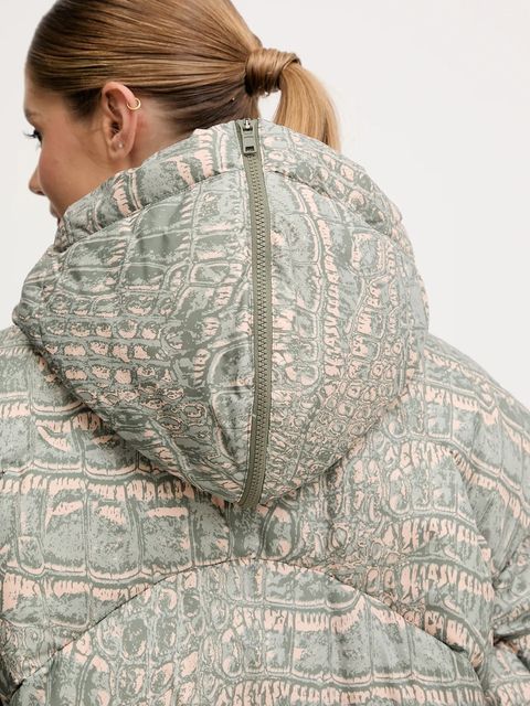 adidas by Stella McCartney kurtka kolor zielony zimowa JX6787