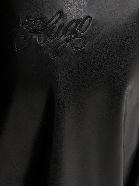 Hugo Blue spodnie damskie kolor czarny high waist 50546770