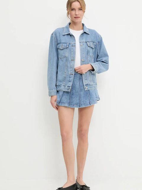 Answear.LAB kurtka jeansowa kolor niebieski przejściowa - zdjęcie produktu nr 2