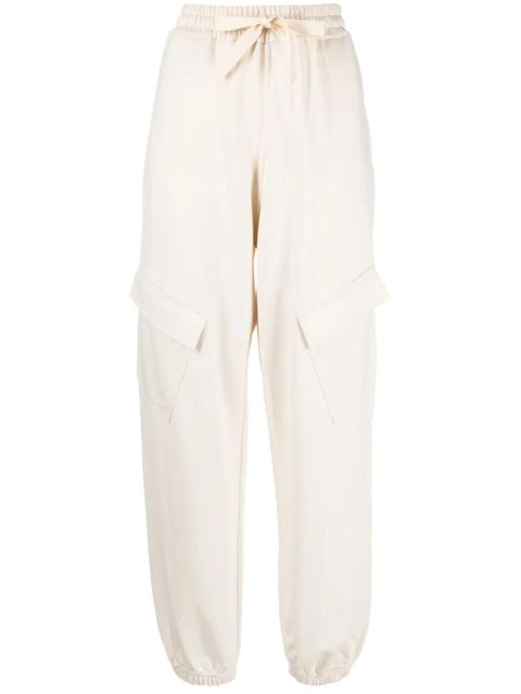 Jil Sander drawstring-waist cotton track pants - Neutrals - zdjęcie produktu nr 1