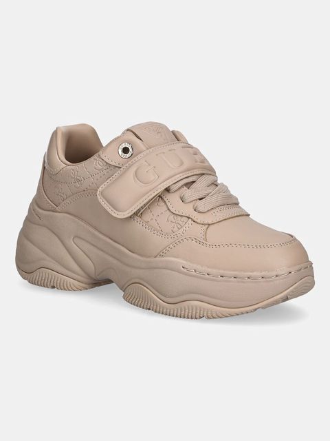 Guess sneakersy HELINN damskie kolor beżowy FLFHNN ELE12 - zdjęcie produktu nr 1