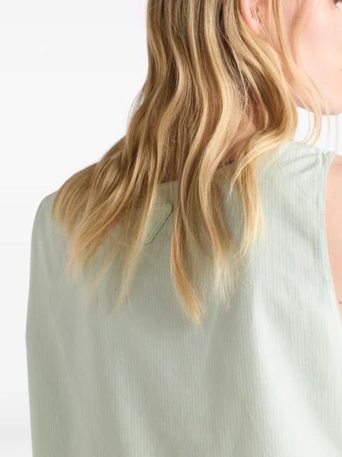 Prada button pocket mini dress - Green