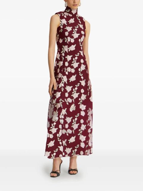 ROTATE BIRGER CHRISTENSEN floral-embroidered sleeveless maxi dress - zdjęcie produktu nr 2