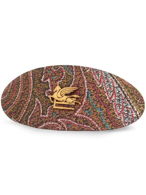 ETRO paisley-print silk hair clip - Brown - zdjęcie produktu nr 1