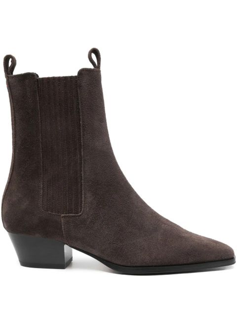 Aeyde 40mm Agata suede boots - Brown - zdjęcie produktu nr 1