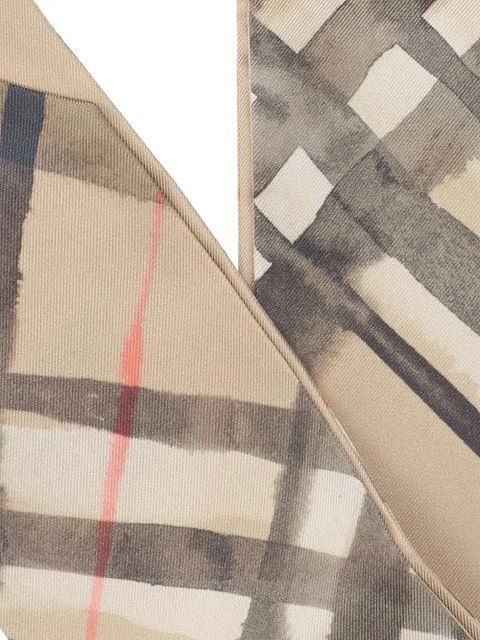 Burberry check scarf - Neutrals - zdjęcie produktu nr 2