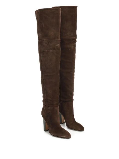 Paris Texas 100mm Lavinia suede thigh-high boots - Brown