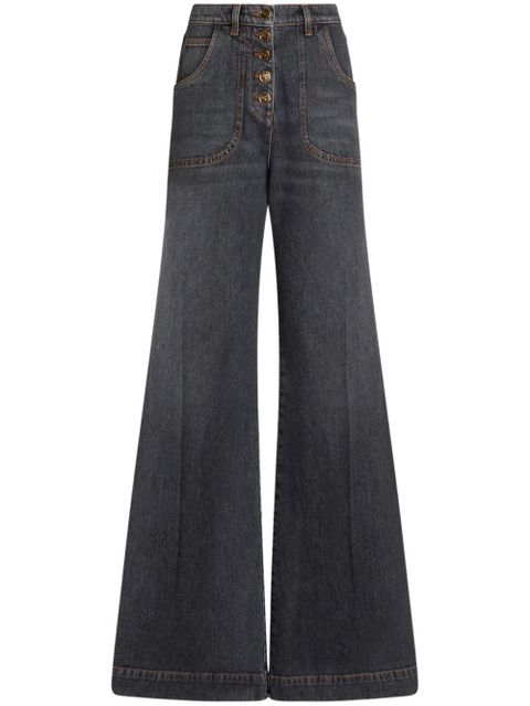 ETRO wide-leg flared jeans - Grey - zdjęcie produktu nr 1