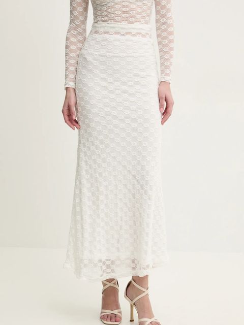 Bardot spódnica ADONI kolor biały maxi rozkloszowana 59740SB - zdjęcie produktu nr 1