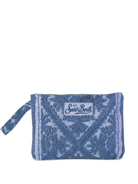 MC2 Saint Barth logo-detail clutch bag - Blue - zdjęcie produktu nr 1