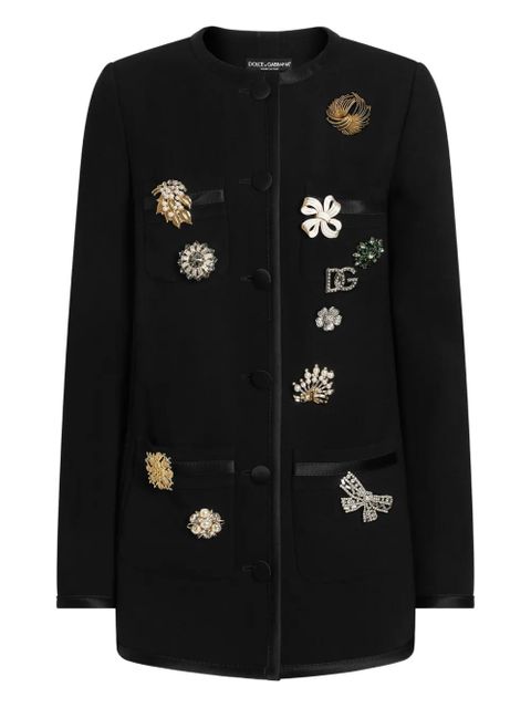 Dolce & Gabbana embellished button-front jacket - Black - zdjęcie produktu nr 1