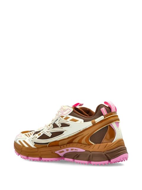 Off-White cut-out lace-up sneakers - Brown