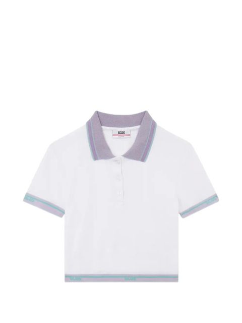 GCDS logo-trim polo top - White - zdjęcie produktu nr 1