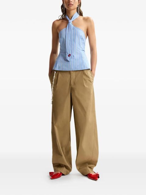 Essentiel Antwerp tie-fastening striped-pattern top - Blue - zdjęcie produktu nr 2