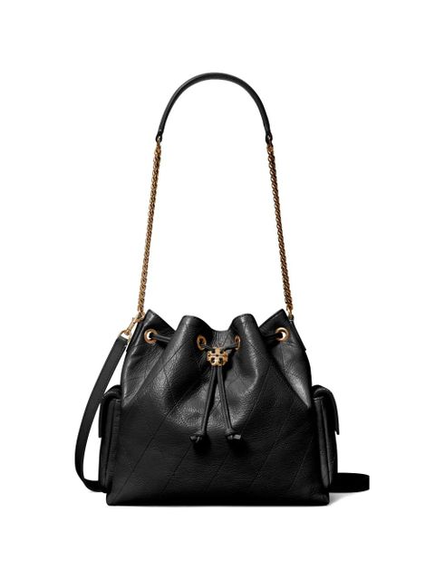 Tory Burch Charlie quilted drawstring shoulder bag - Black - zdjęcie produktu nr 1