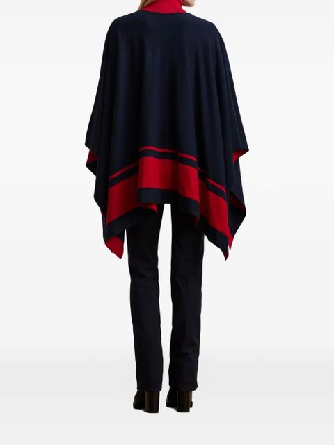 Lauren Ralph Lauren toggle striped cape - Blue
