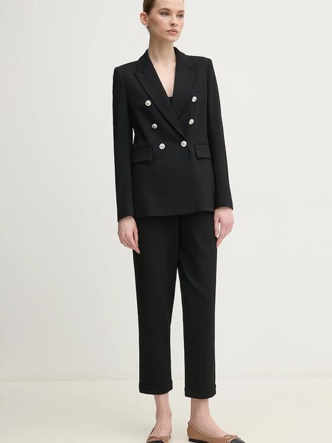 Marc Aurel marynarka kolor czarny dwurzędowa gładka 3903-7020-93391