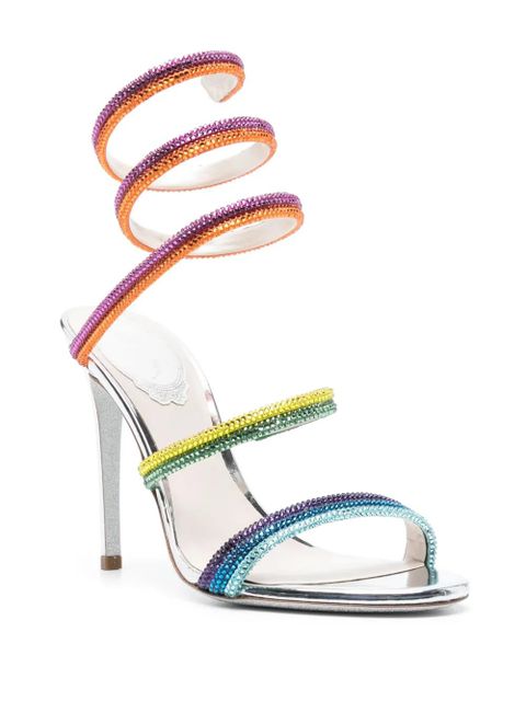 René Caovilla Rainbow 105mm leather sandals - Blue - zdjęcie produktu nr 2