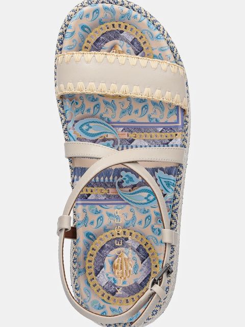 Kurt Geiger London sandały skórzane Chelsea Flatform Sandal damskie kolor beżowy na platformie 4352286109