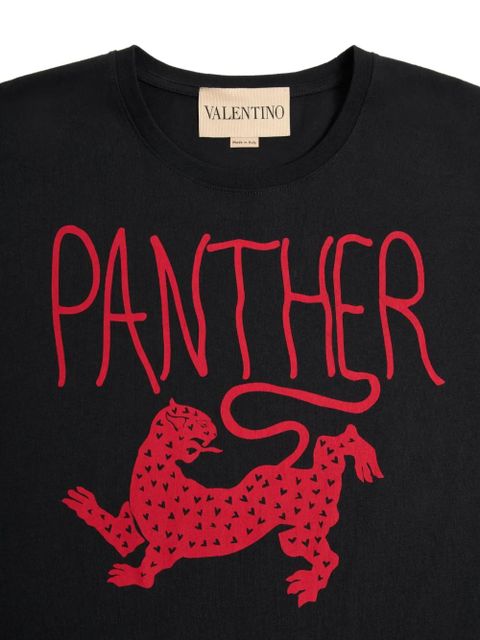 Valentino Garavani panther print cotton T-shirt - Black