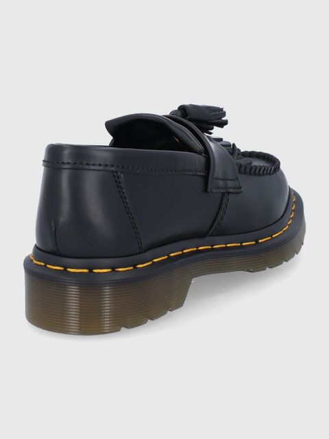 Dr. Martens Mokasyny skórzane Adrian Yellow Stitch kolor czarny DM22209001