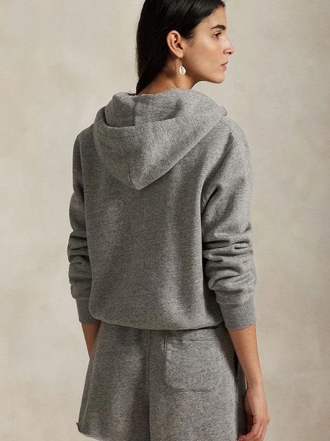 Polo Ralph Lauren bluza damska kolor szary z kapturem gładka 211971699 - zdjęcie produktu nr 2