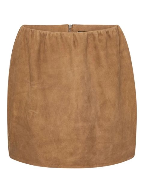 ROTATE BIRGER CHRISTENSEN suede mini skirt - Brown - zdjęcie produktu nr 1