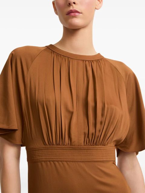 Yves Salomon belted dress - Brown