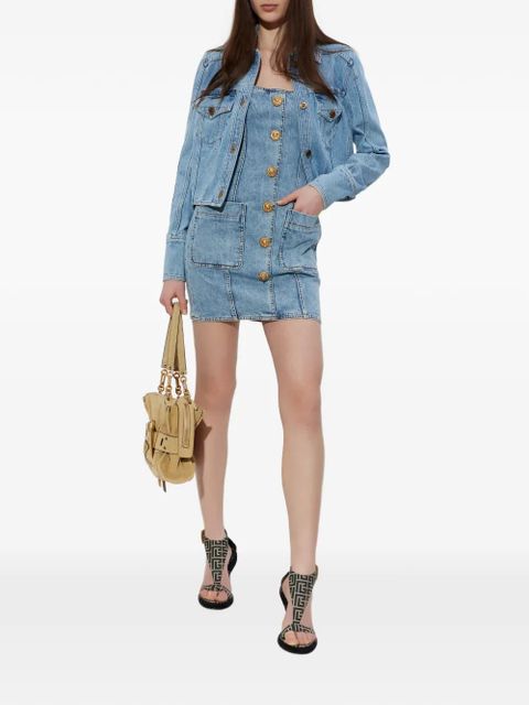 Balmain buttoned denim jacket - Blue - zdjęcie produktu nr 2