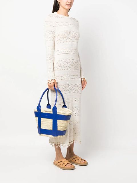 DeMellier The Maxi Santorini raffia tote bag - Neutrals