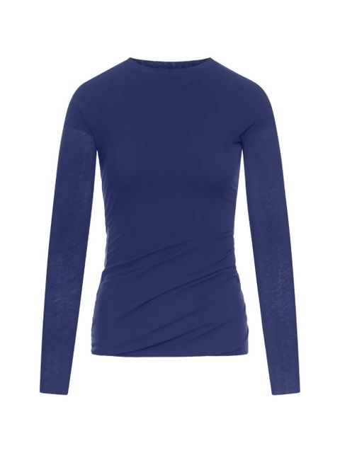 Jil Sander long-sleeved draped top - Blue - zdjęcie produktu nr 1