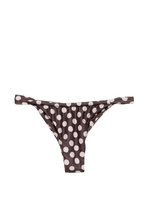 Faithfull the Brand Andez polka-dot bikini bottoms - Brown - zdjęcie produktu nr 1
