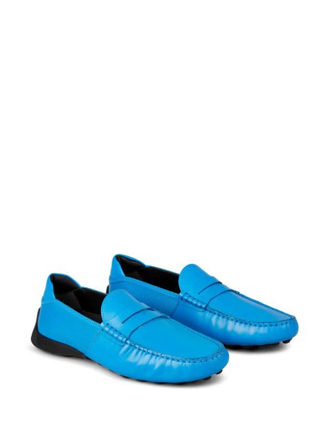 Tod's Automobili Lamborghini slip-on leather driving shoes - Blue
