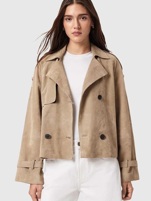 AllSaints kurtka zamszowa REED