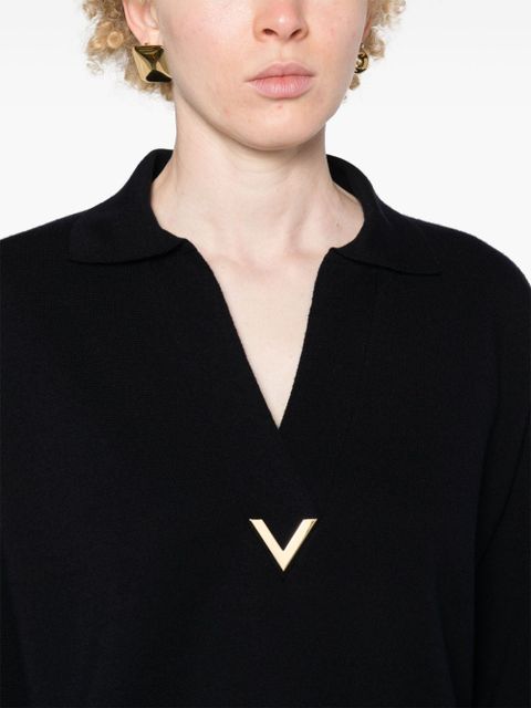 Valentino Garavani V-logo virgin wool jumper - Blue