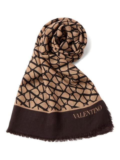 Valentino Garavani Toile Iconographe cashmere stole - Brown - zdjęcie produktu nr 2