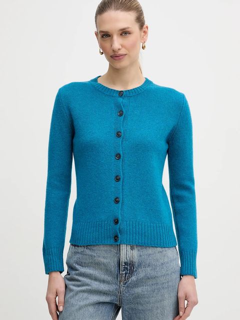 United Colors of Benetton kardigan wełniany kolor niebieski 103ME500L - zdjęcie produktu nr 1