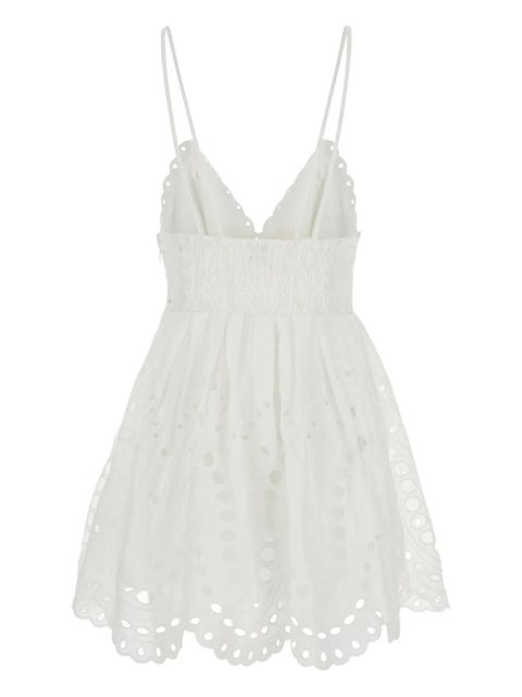 Charo Ruiz Ibiza Nix scallop-trim eyelet dress - White