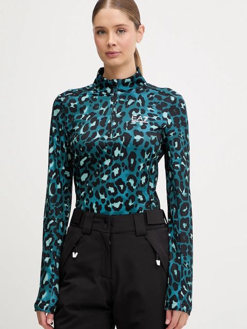 EA7 Emporio Armani bluza sportowa kolor turkusowy z nadrukiem AF14634.7W000396 - zdjęcie produktu nr 1